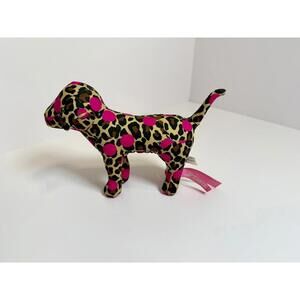 Victoria's Secret PINK Leopard and Pink Polka Dot Small Plush Dog